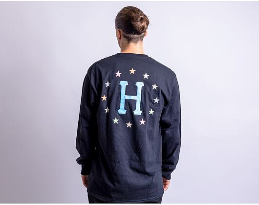 HUF Puff Galaxies Longsleeve Black Tee