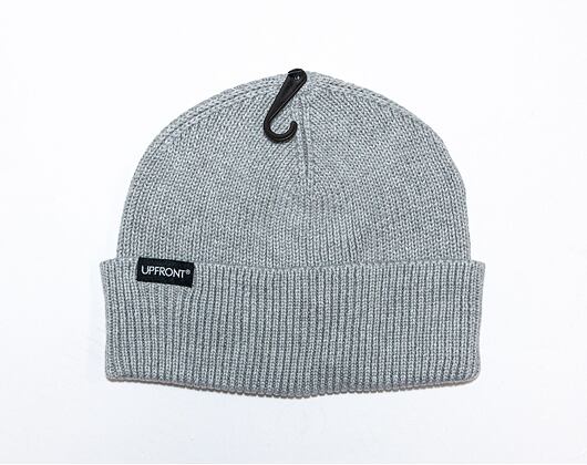 UPFRONT PATCH Rib Beanie Lt Grey Melange