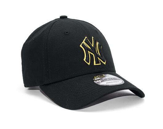 New Era 9FORTY MLB Team Outline New York Yankees Black / Honey Yellow Cap