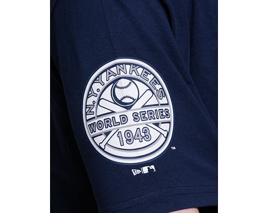 New Era Heritage Back Print Oversized Tee New York Yankees Oceanside Blue / Off White T-Shirt