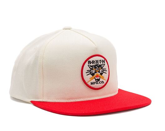 Kšiltovka Brixton Sparks MP Snapback Off White / Aloha Red