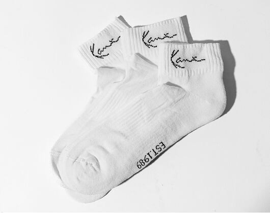 Ponožky Karl Kani Signature Ankle Socks 3-Pack white