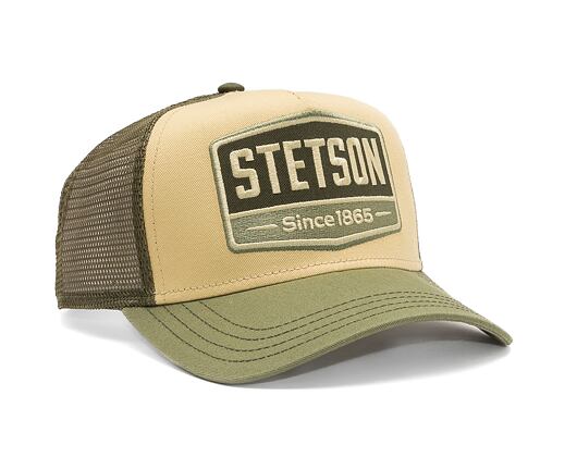 Kšiltovka Stetson Trucker Cap Gasoline Olive / Sand