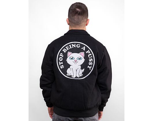 Bunda RIP N DIP Stop Being A Pussy Varsity Jacket Black