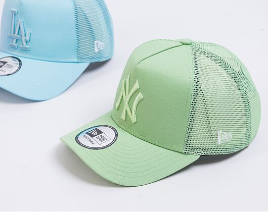 Dětská Kšiltovka New Era 9FORTY Kids A-Frame Trucker MLB Tonal Mesh New York Yankees Bright Green