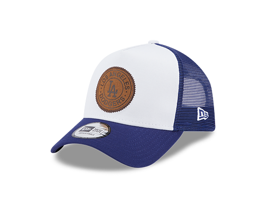 Kšiltovka New Era 9FORTY A-Frame Trucker MLB Team Patch Los Angeles Dodgers White / Dark Royal