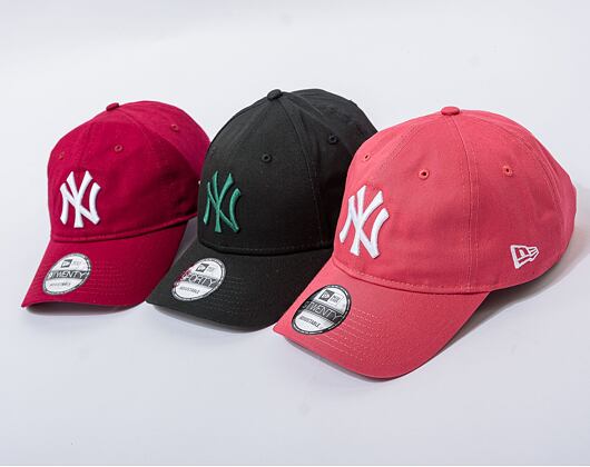 Kšiltovka New Era 9TWENTY MLB League Essential New York Yankees Litmus Pink / Optic White