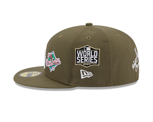 Kšiltovka New Era 59FIFTY MLB 5 Olive WS Los Angeles Dodgers New Olive / White