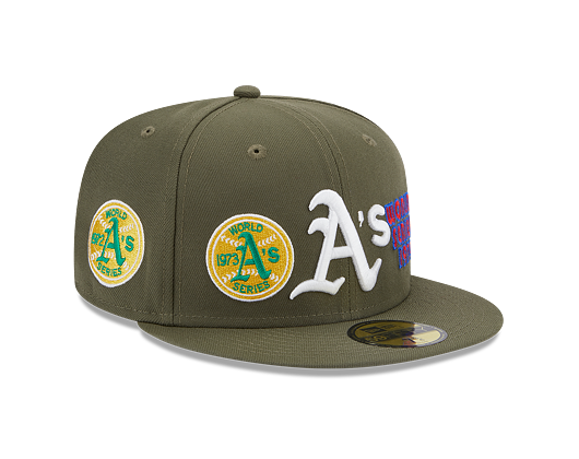 Kšiltovka New Era 59FIFTY MLB 5 Olive WS Oakland Athletics New Olive / White