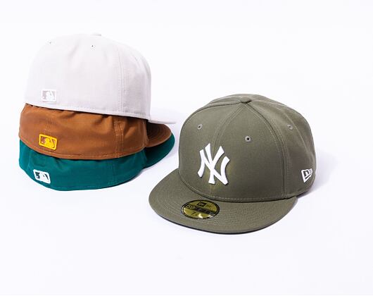 Kšiltovka New Era - 59FIFTY League Essential - NY Yankees - New Olive / White