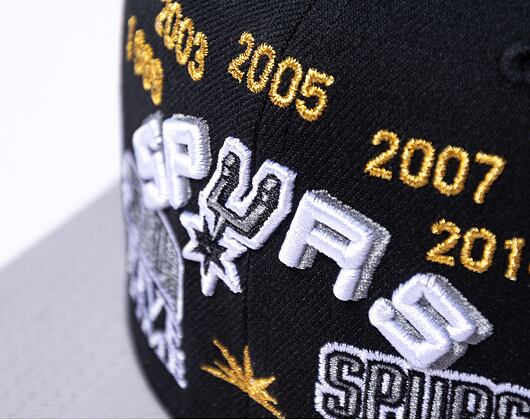 Kšiltovka Mitchell & Ness Nba Champ Is Here Snapback Hwc San Antonio Spurs Black