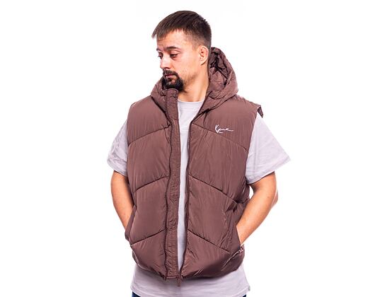 Vesta Karl Kani Chest Signature Puffer Vest brown