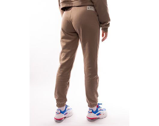 Dámské tepláky New Era Arch Wordmark Joggers Ash Brown / White