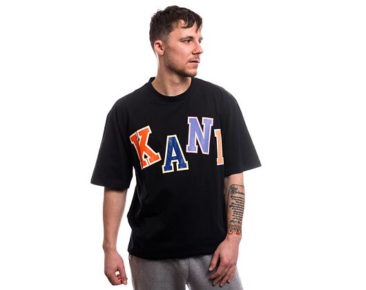 Triko Karl Kani Woven Signature Multicolor Logo Tee black