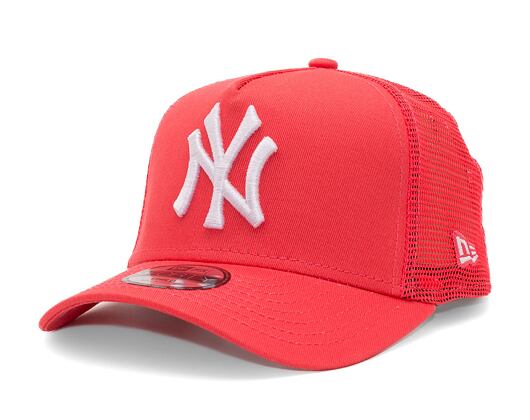 Dětská kšiltovka New Era 9FORTY Kids A-Frame Trucker MLB League Essential New York Yankees Lava Red 