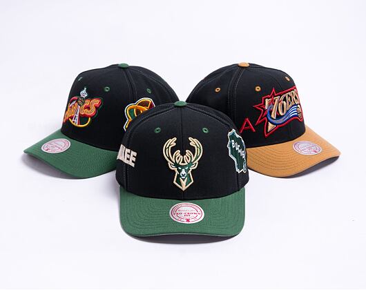 Kšiltovka Mitchell & Ness Overbite Pro Snapback Milwaukee Bucks Black