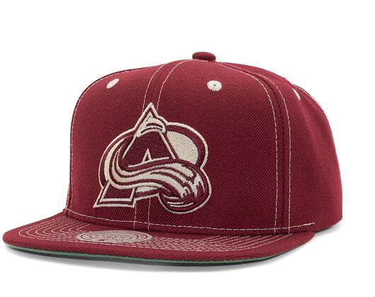 Kšiltovka Mitchell & Ness Contrast Natural Snapback Colorado Avalanche Maroon