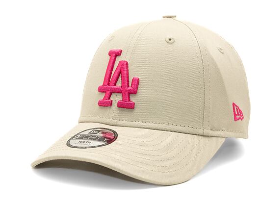 Kšiltovka New Era 9FORTY MLB League Essential Los Angeles Dodgers - Stone / Blush Pink