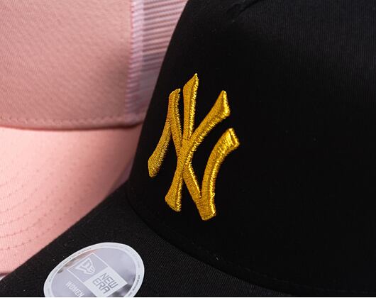 Dámská kšiltovka New Era 9FORTY Womens A-Frame Trucker MLB Metallic Trucker New York Yankees - Black