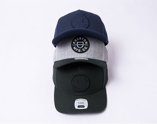 BRIXTON Crest C Mp Snapback Heather grey/Black Cap