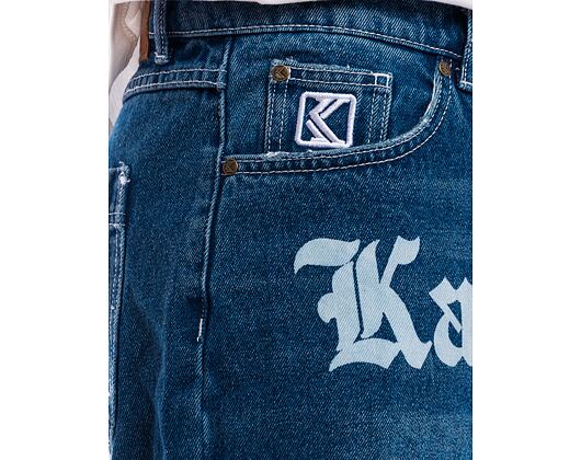 Kraťasy Karl Kani OG Old English Denim Shorts Vintage indigo