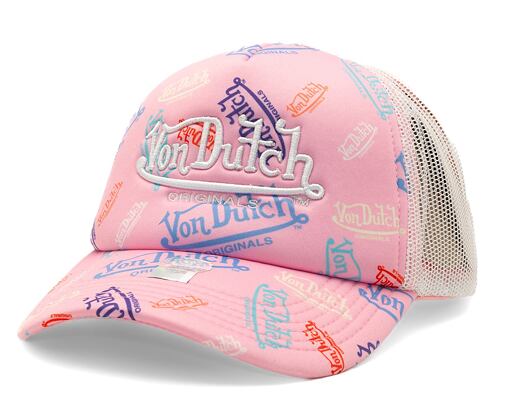 Kšiltovka Von Dutch Atlanta Foam Trucker - Logo Aop/White