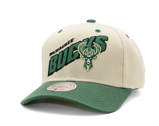 Kšiltovka NBA Retro Type Pro Snapback Milwaukee Bucks Off White