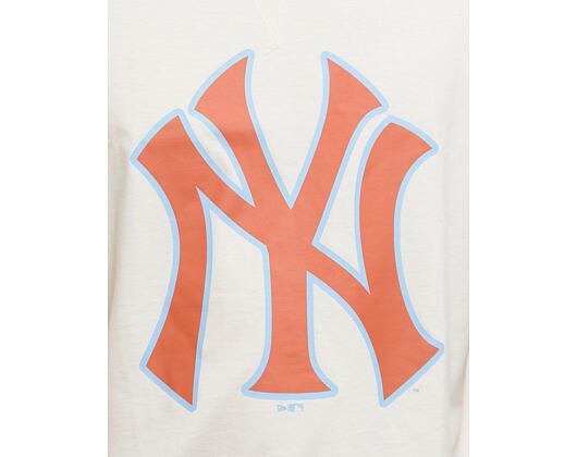 Triko New Era MLB World Series Back Print Oversized Tee New York Yankees - Off White / Terracotta