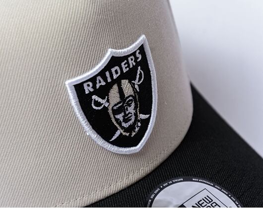 Kšiltovka New Era - 9FORTY A-Frame Cream Patch - Las Vegas Raiders - Stone / Black