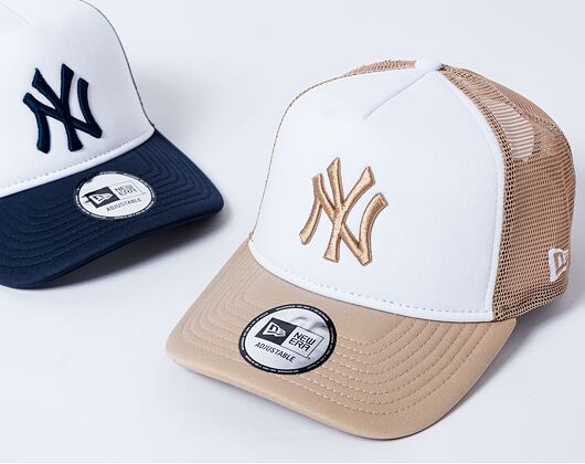 Kšiltovka New Era - 9FORTY Trucker World Series - NY Yankees - Beige