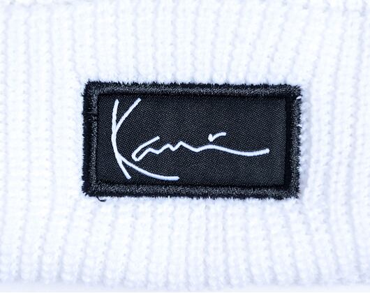 Kulich Karl Kani Woven Signature Essential Fisherman Beanie white