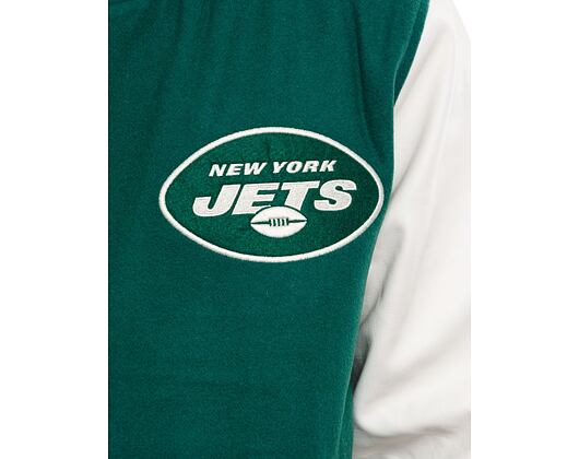 Bunda New Era - Patch Varsity - NY Jets - Green / Off White