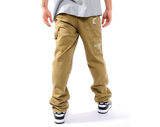 Kalhoty Karl Kani OG Washed Carpenter Pants dark sand