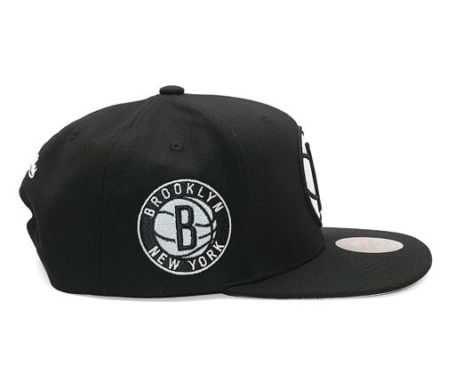 Kšiltovka Mitchell & Ness - Evergreen Black/White Snapback - Brooklyn Nets - Black