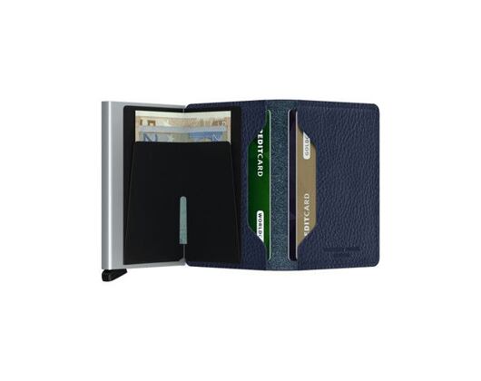 Secrid Slimwallet Vegetable Tanned Navy-Silver