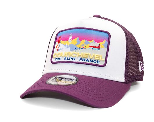 Kšiltovka New Era - 9FORTY A-Frame Trucker Ski Patch - Purple / White