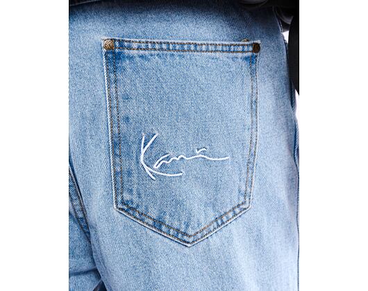 Kalhoty Karl Kani Small Signature Baggy Five Pocket Denim light blue