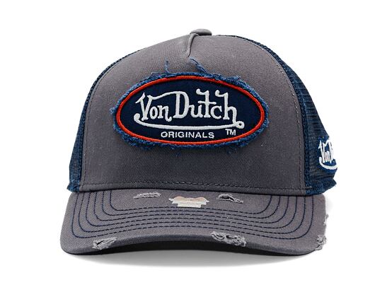 Kšiltovka Von Dutch - Trucker Kalmar - Caps - Cot Twill - Grey/ Red