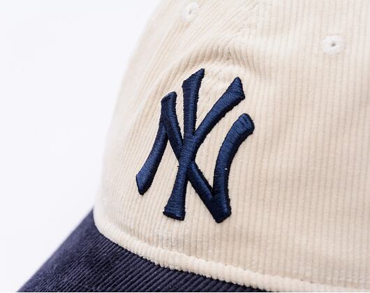 Kšiltovka New Era - MLB Distressed 9TWENTY - NY Yankees - Cream / Navy