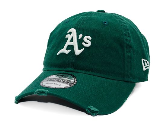 Kšiltovka New Era - MLB Distressed 9TWENTY - Oakland Athletics - Dark Green / Gold