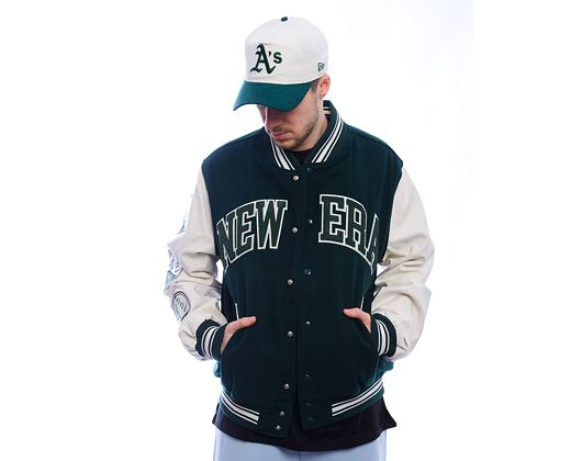 Bunda New Era - Varsity Patch Jacket - Dark Green