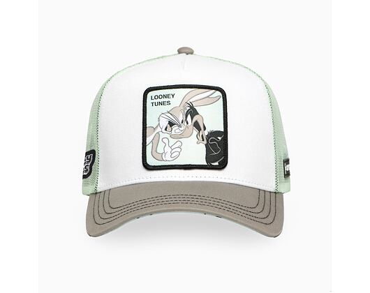 Kšiltovka Capslab - Trucker Looney Tunes - Bugs Bunny - White / Mint