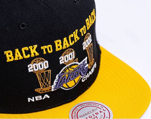 Mitchell & Ness 00-03 Lakers Champs Snapback Hwc Los Angeles Lakers Black / Gold Cap