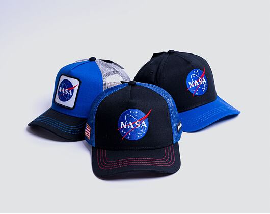 Capslab NASA A-Frame Trucker CL/NASA/1/NAS4 Black / Royal Blue Cap