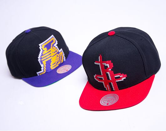 Mitchell & Ness 8 BIT XL SNAPBACK HOUSTON ROCKETS Black Cap