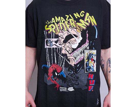 HUF x Spider-Man Brock Washed T-Shirt washed black Tee