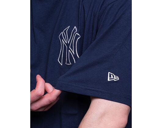 New Era Heritage Back Print Oversized Tee New York Yankees Oceanside Blue / Off White T-Shirt