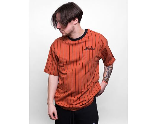 New Era Pinstripe Oversized Tee Redwood / Black T-Shirt