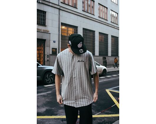 New Era Pinstripe Jersey Heather Gray / Black T-Shirt