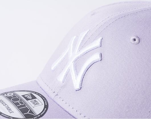 New Era 9FORTY MLB League Essential New York Yankees Lavender / Optic White Cap